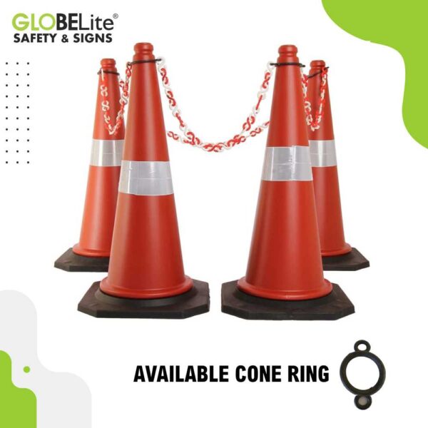 Economical PVC Cone With Rubber Base 750mm 1.5Kg - Image 2
