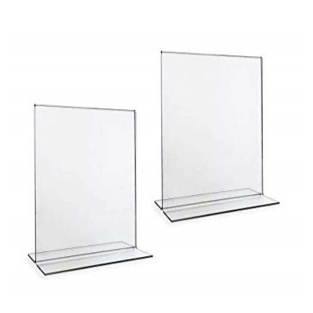 T Shape Acrylic Sign Holder Double Side