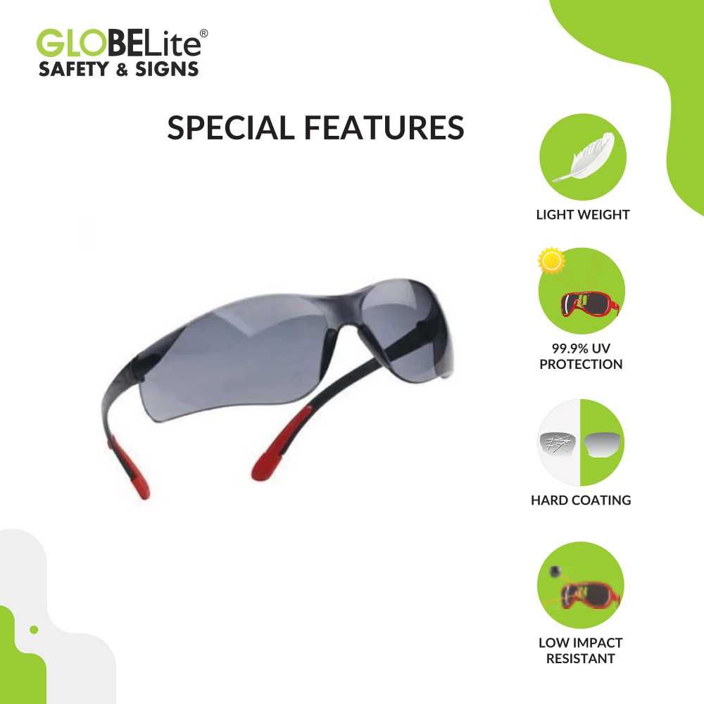 UD-91 Smoke Lens Safety Glasses – Premium UV-Protective Eyewear for Industrial Outdoor Use - Image 2