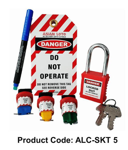 Small Lockout Tagout Common Kit – Essential Electrical Safety Kit for Maintenance & Hazard Control
