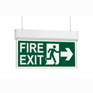Sleek LED SM – Fire Exit RMA Double Side Green BG