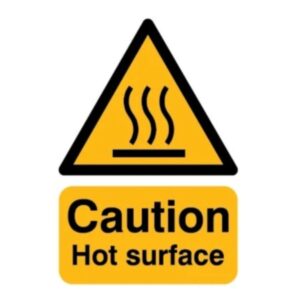 Caution Hot Surface Sign