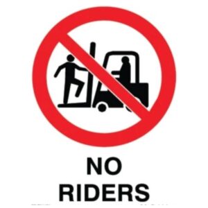 No Rider Sign