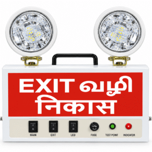 Non-Maintained Twin Dome LED Exit Light Front Face