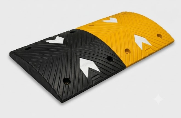 3" Rubber Speed Breaker – Heavy-Duty Traffic Calming Solution for Roads & Parking Areas